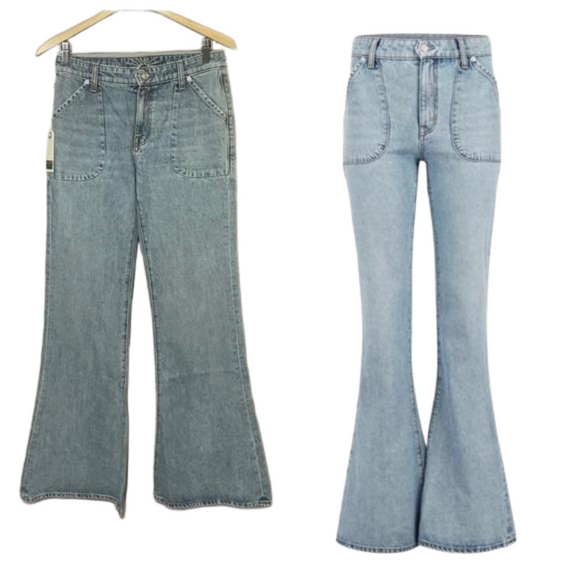Daily Blue by Adriano Goldschmied Skye High Rise Flare Jeans Size 28 Bell Bottom - Picture 1 of 7